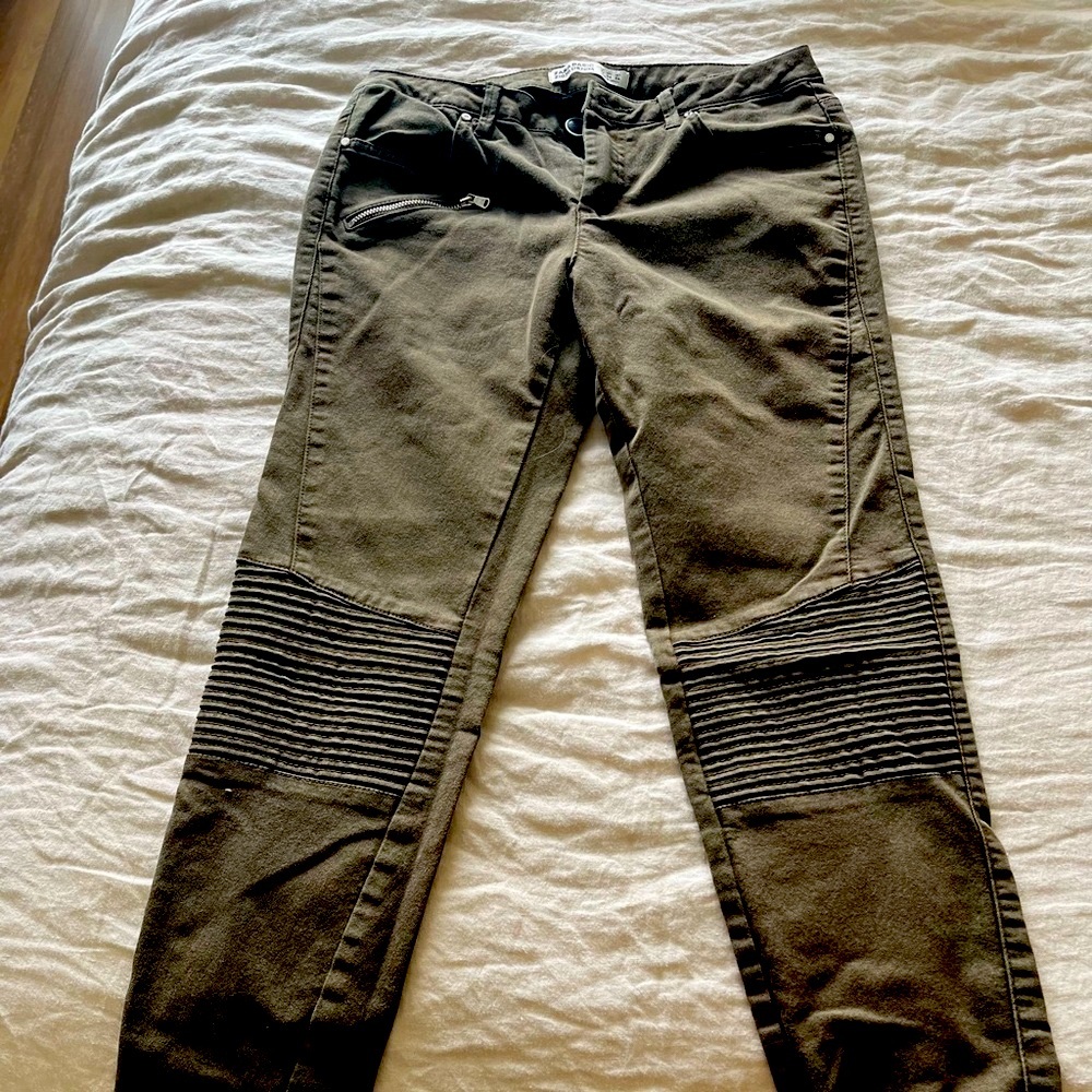 Zara Denim Olive Moto Jegging ASO Kate Middleton